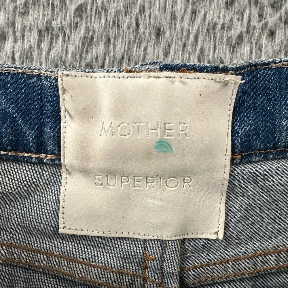 Mother Superior Jeans Womens 26 High Waisted Smokin Double Ankle‎ Blue - Picture 4 of 15